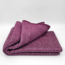 Soft &amp; Warm Dark Purple Lilac Alpaca Llama Wool Throw Blanket Queen - £51.52 GBP