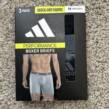ADIDAS Men&#39;s Performance Quick Dry Boxer Briefs Sz Medium 3-Pk  Athletic... - $24.99