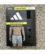 ADIDAS Men&#39;s Performance Quick Dry Boxer Briefs Sz Medium 3-Pk  Athletic... - $460.08 MXN