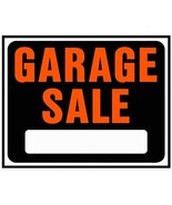 GARAGE SALE Sign 8&quot; x 12&quot; Fluorescent orange Plastic yard attic hyko HY-... - $27.99 CAD