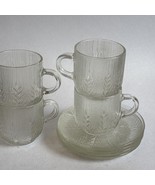 Vintage Arcoroc Country Wheat 8 Pc Cups / Saucers Coffee Tea Set - $23.74