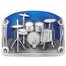 Drum Set Drummer Belt Buckle Musician Rock Music Musical Instruments Blu... - $127.40 MXN