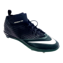 Nike Men&#39;s Lunar Super Bad Pro TD Football Cleat Shoes Black / Green Siz... - $64.35