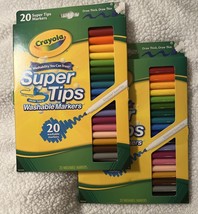 Crayola Super Tips Markers, Washable Markers, 20 Count Washable Colors 2Packs - £14.93 GBP