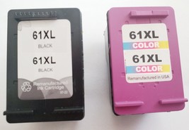 2 HP 61XL Black & Color Ink Cartridge For HP Deskjet 1015, 1010 - £19.65 GBP