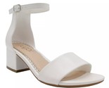 Sugar Women Ankle Strap Sandals Noelle Low Size US 7.5M White Faux Leather - £25.66 GBP
