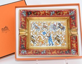 Hermes Change tray Chasse en Inde red porcelain Ashtray india tiger plate AC314 - £422.69 GBP