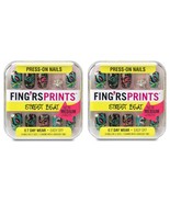 Lot of 2 Fingrs Fing&#39;rsprints Pre-Glued Nails, Street Beat Block Party, ... - $19.00 CAD