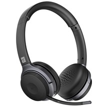 Wireless Headset For Laptop, Bluetooth Headphone With Detachable Boom Mic, On Ea - £43.06 GBP