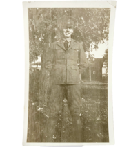 1940s WW2 Real Photograph Unknown Military Officer Soldier Army Antique ... - €21,47 EUR