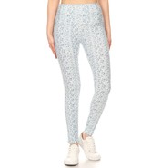 5-inch Long Yoga Style Banded Lined Multi Printed Knit Legging With High... - $12.50