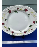 Blue Ridge Pottery large  platter Ring O Roses 16&quot; pie crust, no chips, ... - $34.17 CAD