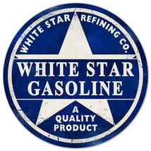 White Star Gasoline 46&quot; Round Metal Sign - £384.47 GBP
