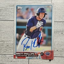 2015 Topps Pro Debut Brett Phillips Auto Lancaster JetHawks #43 Signed - $110.56 MXN