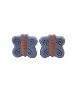 Set Of 2 Vintage Drawer Pulls Handle Ceramic Cabinet Knob Purple Buttler... - $129.89 MXN