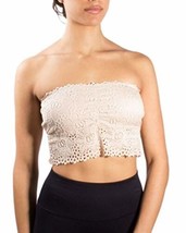 No Boundaries Long Line Lace Bandeau Size SMALL Buff Nude NEW - $10.69