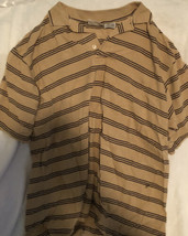 Vintage Knightsbridge Men’s Extra Large Tan Striped Shirt - £7.94 GBP
