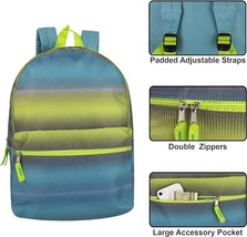 Trailmaker Boys Printed Backpack with Pencil Pouch for School Kids - Blue Hued - £15.84 GBP