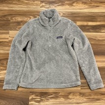 Patagonia Sweater Womens Medium Gray 1/4 Zip Fleece Sherpa Outdoors Ladies - £18.26 GBP
