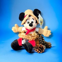 Disney World Vintage Frontierland Minnie Mouse 9” Plush B EAN Bag Stuffed - £5.66 GBP