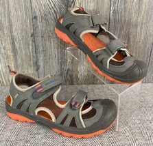 MERRELL Hydro Rapid Sandals Youth Boy&#39;s 7 Grey Orange Hiking Trek Waterp... - $14.85