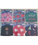 Twelve (12) Unibody Soft Stretch ~ Face Masks ~ One Size ~ Various Patte... - $42.10 CAD