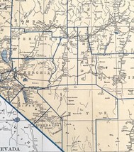 Map Nevada 1938 Western United States Print Atlas Antique Carson City DWU7 - £26.15 GBP