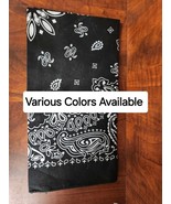 Bandanas Paisley or Solid Prints Wearable 22x22 New! - €3,03 EUR