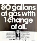 Mobil 1 Oil 80 Gallons Of Gasoline 1979 Advertisement Vintage Automobile... - $24.99
