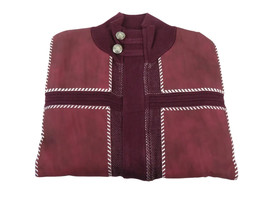 Men's Fancy European Sweater Jacket By Silversilk Fashionable 11012 Wine image 2