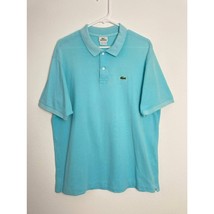 Lacoste Light Blue Polo Shirt Men 6 Extra Large Short Sleeves Classic Polo 5191L - £17.76 GBP