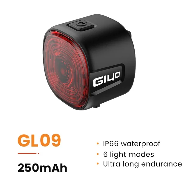 Giyo Night Cycling Safety Smart Rear Light Auto ke Sensing Bicycle Taillight IP6 - £35.07 GBP