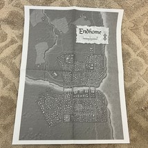Endhome City and Wilderness Map Black and White from Frog God Games - $12.19