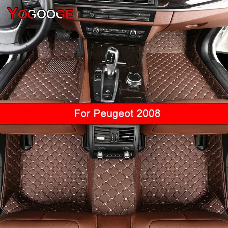 YOGOOGE Custom Car Floor Mats For Peugeot 2008 Auto Accessories Foot Carpet - $82.78