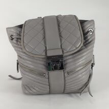 MICHAEL KORS Elisa quilted leather Lambskin backpack Bag Gray Women's Used - $99.59