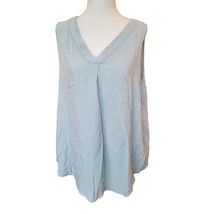 Maurices Sleeveless Top Blouse Size XL Womens Light Blue Relaxed Boho Shirt - £11.87 GBP