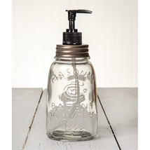 Midget Pint Mason Jar Soap Dispenser - Zinc Lid - £20.45 GBP