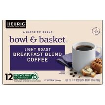 BOWL AND BASKET BREAKFAST BLEND LIGHT ROAST COFFEE KCUPS 12CT - $7.99