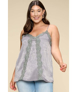 Women&#39;s Solid Satin Sleeveless Cami Woven Tank Top - $27.00