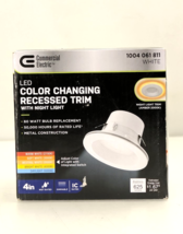 Commercial Electric 4 in. Adjustable CCT Integrated LED Recessed Light Trim - $253.32 MXN Commercial Electric 4 in. Adjustable CCT Integrated LED Recessed Light Trim - $253.32 MXN