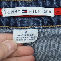 Tommy Hilfiger Pants Women 14 Blue High Waist 5 Pocket Design Straight L... - £20.49 GBP