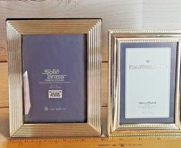 Silverplate Photo Frames Lot of 2 Loui Michel Cie &amp; Philip Whitney 3-1/2... - £18.99 GBP