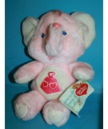 Kenner Plush Lotsa Heart Care Bear Cousin Elephant 13&quot; Pink Stuffed Tag ... - £28.20 GBP