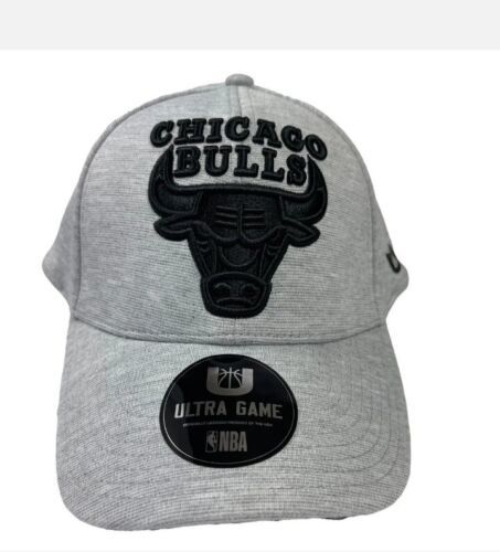 Primary image for Chicago Bulls NBA Ultra Game Embroidered Logo Hat Gray Black New