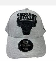 Chicago Bulls NBA Ultra Game Embroidered Logo Hat Gray Black New - £14.90 GBP