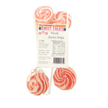 Sweet Treats Bagged Swirl Pops 4pk (120g) - Pink - $16.87