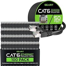 GearIT 100Pack 1.5ft Cat6 Ethernet Cable &amp; 50ft Cat6 Cable - £240.41 GBP