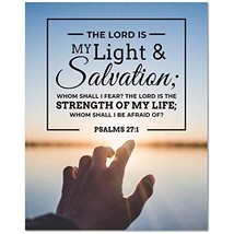 Express Your Love Gifts Bible Verse Canvas The Lord is My Light and Salv... - $103.94