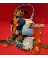 Peter Rabbit Easter Basket Kit Plush Bunny Tote Sparkle Grass Carrot Con... - $18.99