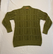 Vintage Royal Prestige Knit Sweater Green Men’s Small Square Pattern  - £19.22 GBP